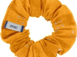 Small scrunchie gaze dentelle ocre
