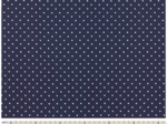 Cotton veil fabric navy blue spots