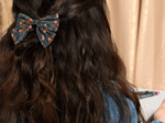 Bow tie hair slide birdy