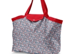 Tote bag with a zip flowered london