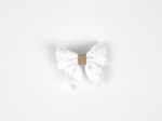 Mini bow tie clip starry white english embroidery 
