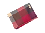 Compact wallet ruby lurex tartan