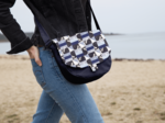 Flap of small shoulder bag baleino bleu
