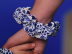 Scrunchie scandinavia bleu
