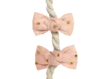 Small bows hair clips gaze pois or rose