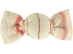 Mini sweet hairslide silver pink striped