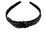 bow headband golden straw