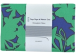1 m fabric coupon EX2650 Green-blue silhouettes