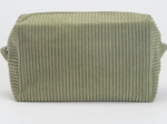 Rectangular toiletry bag khaki large corduroy