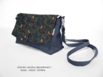 Flap of shoulder bag jungle party