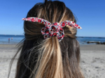 Bunny ear Scrunchie rouge corolle