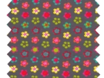 Jersey fabric grey multiflower