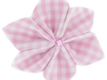 Star flower 4 hairslide pink gingham