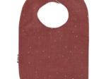 Bib - Baby size gaze pois or rouille