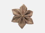 Star flower hairslide copper linen