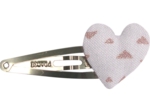 Heart hair-clips gray copper triangle