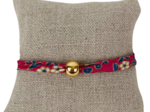 Bracelet tissu Lisa 7mm badiane framboise