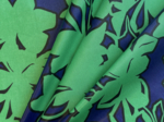 35cm coated fabric coupon ex2650 Green-blue silhouettes