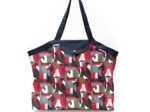 Pleated tote bag - Medium size pop bird