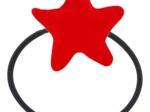 Pony-tail elastic hair star tangerine red
