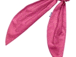 Long tail scrunchie fuchsia gold star