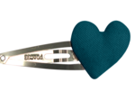 Heart hair-clips bleu vert
