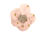 Mini Flower petal hair slide gaze pois or rose