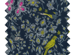 Cotton fabric night of birds