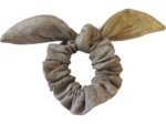 Bunny ear Scrunchie copper linen