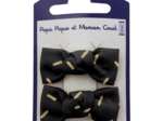 Small bows hair clips golden straw