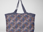 Pleated tote bag - Medium size monet lilas