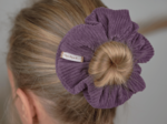 Scrunchie plum corduroy
