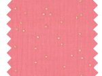 1 m fabric coupon gaze pois or rose sorbet
