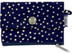 zipper pouch card purse navy gold star