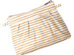 Mini Pleated clutch bag rayé or blanc