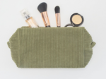 Rectangular toiletry bag khaki large corduroy