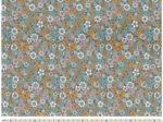 Coated fabric ex2503 floral retro blue pink