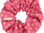 Scrunchie feuillage or rose