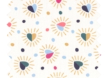 Coupon tissu 50 cm ex2307 multicolor hearts