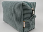 Rectangular toiletry bag lichen corduroy