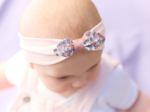Jersey knit baby headband comptine enchantée rose
