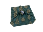 Furoshiki small 35 x 35 ex2451 green gold fir forest