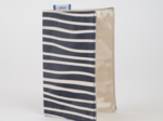 Passport cover striped  ivory navy