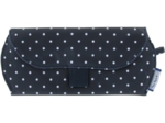 Glasses case navy blue spots