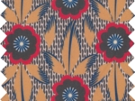 Coated fabric fleurs de savane