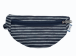Banana wallet striped silver dark blue