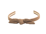 bow headband gaze pailletée camel