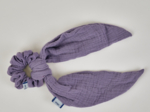 Short tail scrunchie gaze lilas