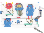 zipper pouch card purse petits monstres