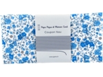 Coupon tissu 50 cm blue and cream flowers